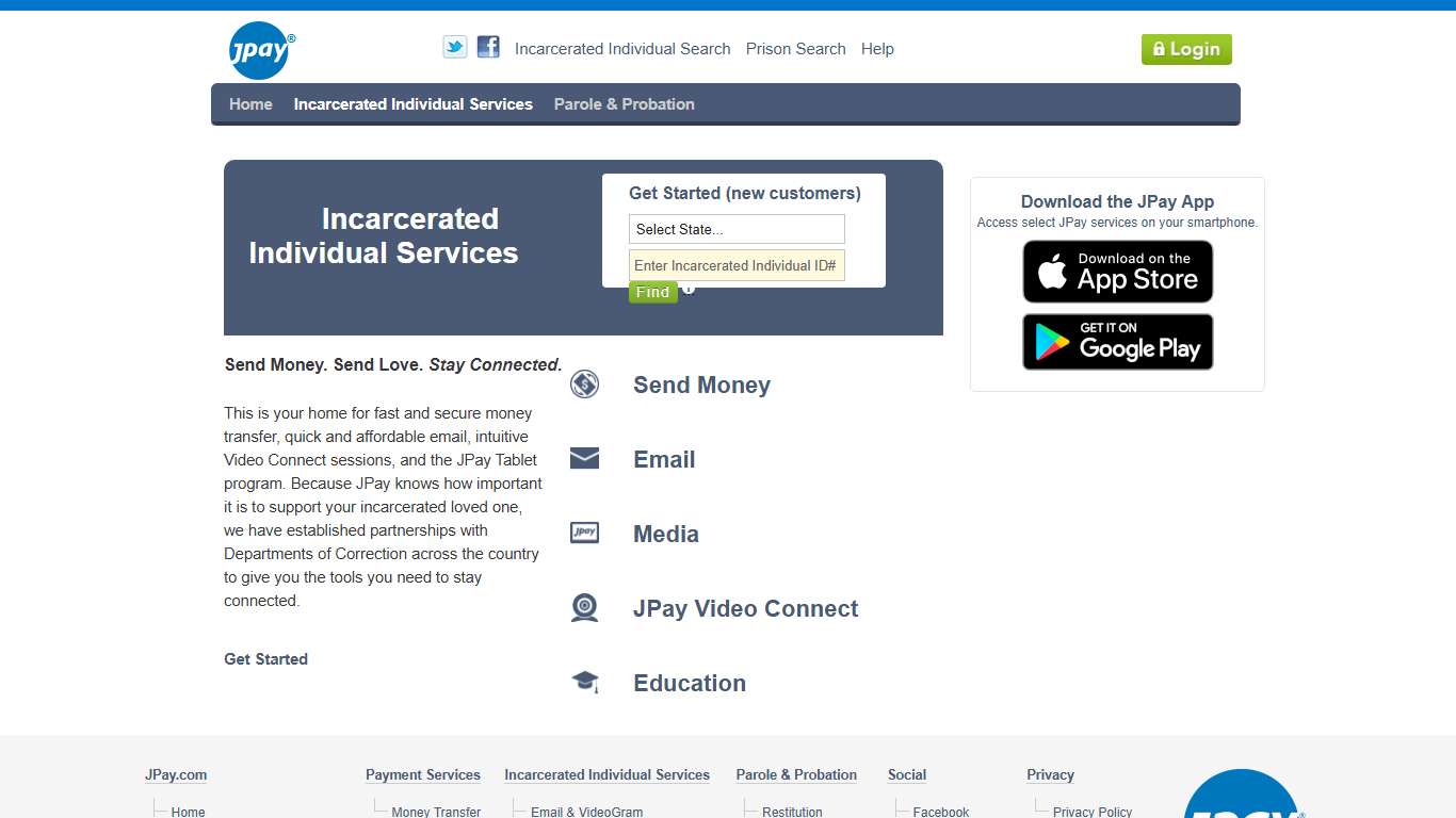 JPay | Friends And Family - Incarcerated Individual Services